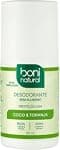 BONI NATURAL - Desodorante Roll-On sem Alumínio, Natural, Vegetal e Vegano, Coco e Toranja, 55ml