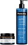 PRINCIPIA, Kit Limpeza e Hidratação, com duas fórmulas: um gel de limpeza com mix de tensoativos + PCA sódio + glicerina e um creme hidratante com glicerina + manteiga de karité + niacinamida