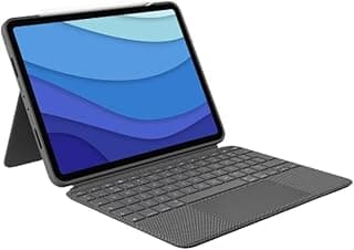 Capa com Teclado Logitech Combo Touch iPad Pro 11" (1ª, 2ª, 3ª e 4ª Geração), Teclado Retroiluminado Destacável com Suporte, Touchpad Click-Anywhere e Carregamento via Smart Connector - Cinza