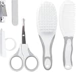 Buba Kit Cuidados Baby Cinza Tamanho Único | Escova, Pente, Tesoura, Cortador de Unhas