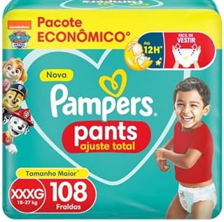 Fralda Pampers Pants Ajuste Total Tamanho XXXG,108 Unidades