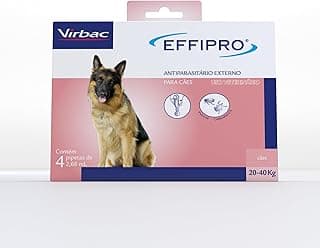 Virbac Effipro Antipulgas e Carrapatos para Cães de 20 kg a 40 kg com 4 Pipetas