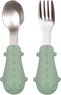 Buba Kit Talheres Cabo Em Silicone Verde