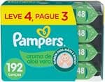 Lenços Umedecidos Pampers Aroma de Aloe Vera 192 Unidades
