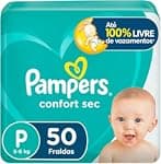 Fralda Pampers Confort Sec Tamanho P 50 Unidades