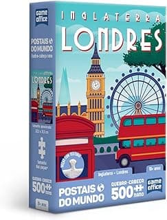 Toyster- Quebra Cabeça: Postais do Mundo - Inglaterra - Londres - 500 Peças Nano - Game Office