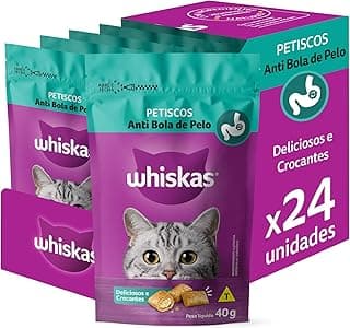 Pack de Petisco Whiskas Anti Bola de Pelo Para Gatos Adultos 40 g - 24 unidades