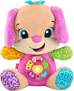 Irmã do Cachorrinho Aprende Comigo Brinquedo Bebê Fisher-Price Mattel. Ensina com luzes, músicas e frases educativas. Ideal a partir dos 6 meses.